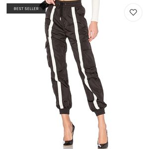 Danielle Guizio Track Pant Black W/ White Stripe